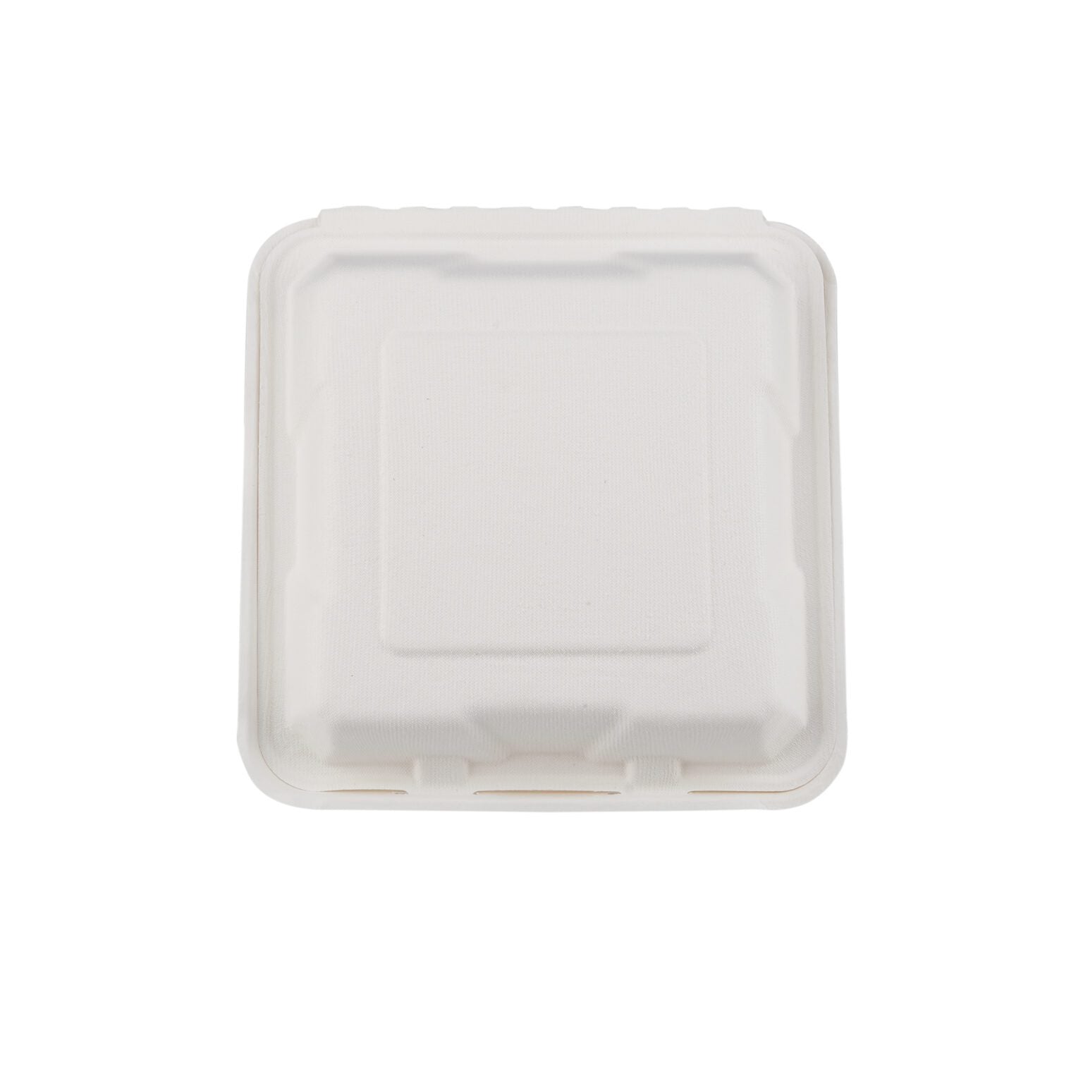 9″ X 9″ 3-COMPARTMENT BIODEGRADABLE BAGASSE CLAMSHELL